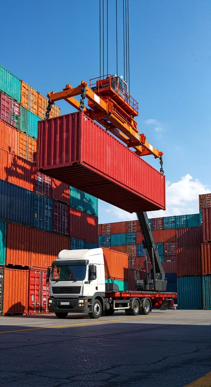 Container haulage by road